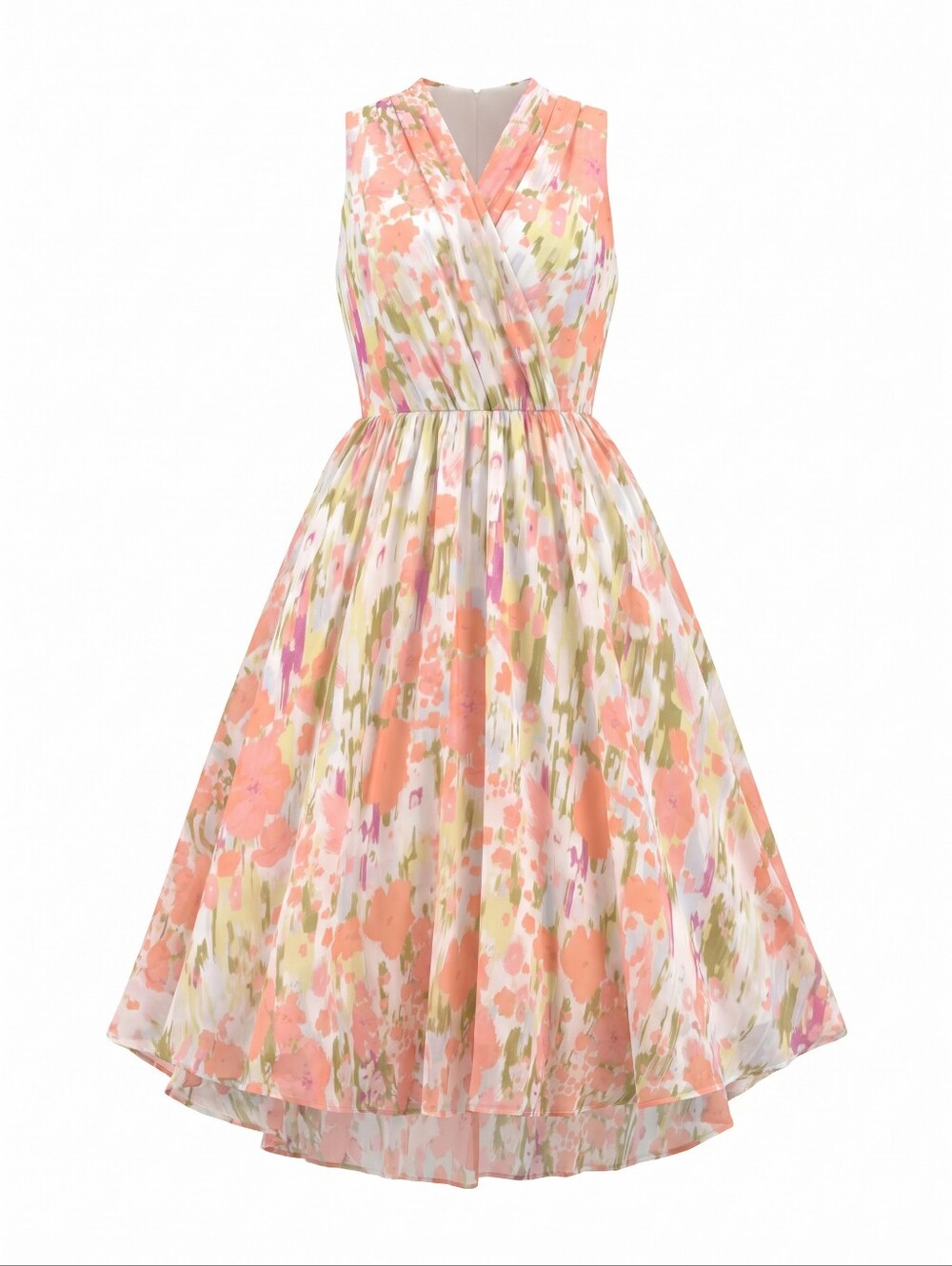 Kate Hill Midi Dress Floral Summer Shear Flowy Festival Evening Wedding